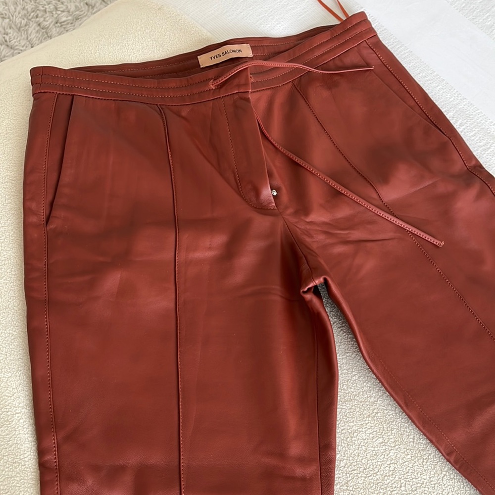 YVES SALOMON leather pants